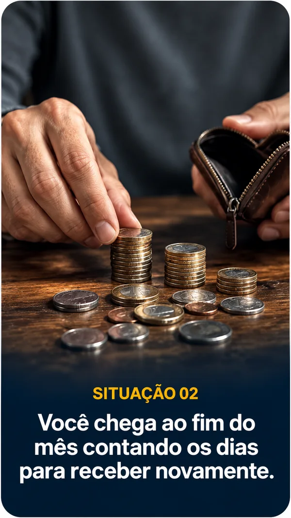 Você chega ao fim do mês contando os dias para receber novamente.