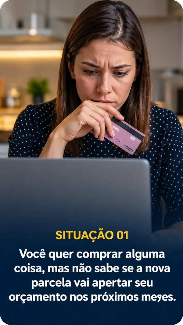 Você quer comprar alguma coisa, mas não sabe se a nova parcela vai apertar seu orçamento nos próximos meses.